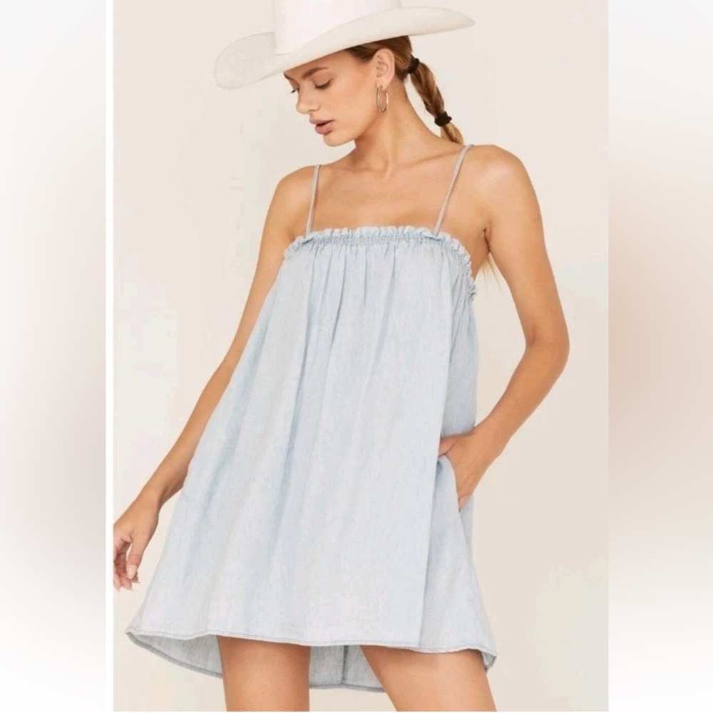 Show Me Your MuMu Light Blue Mini Dress